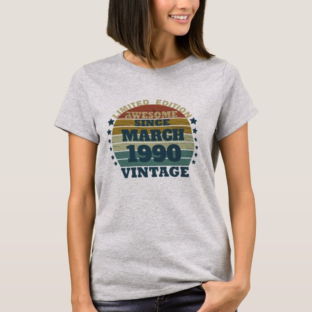 Personalised vintage 35th birthday party T-Shirt (Front)