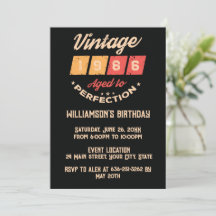Personalised vintage 40th birthday cocktail party