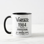 Personalised vintage 40th birthday gifts black mug<br><div class="desc">You can add some originality with this limited edition, premium quality, and original, classy, retro, and vintage-looking birthday graphic design with a cool typography font. This is a great gift idea for men, women, husbands, wives, girlfriends, and boyfriends who will love this one-of-a-kind piece of art. Unique and funny holiday...</div>