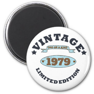 Personalised vintage 45th birthday gift magnet