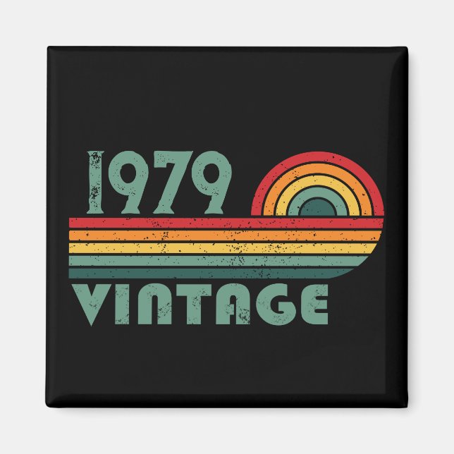 Personalised vintage 45th birthday gifts magnet (Front)