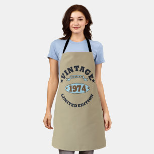 Personalised vintage 50th birthday gift apron