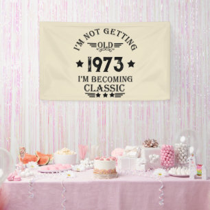 Personalised vintage 50th birthday gifts banner