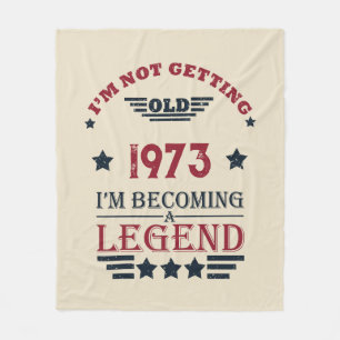 Personalised vintage 50th birthday gifts fleece blanket