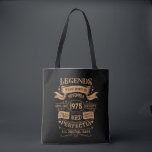 Personalised vintage 50th birthday whiskey themed tote bag<br><div class="desc">You can add some originality to your wardrobe collection with this vintage classic birthday graphic design with awesome typography font lettering, is a great gift idea for men, women, husbands, wife girlfriends, and a boyfriend who will love this one-of-a-kind artwork. The best amazing and funny holiday present for your happy...</div>