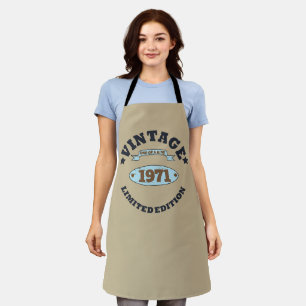 Personalised vintage 55th birthday party apron