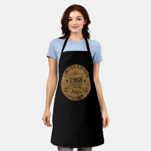 Personalised vintage 55th birthday party apron