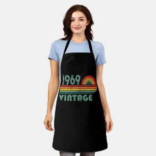Personalised vintage 55th birthday party apron