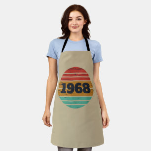 Personalised vintage 55th birthday party apron