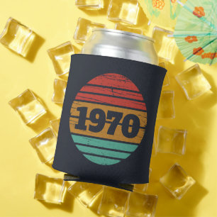 Personalised vintage 55th birthday party can cooler