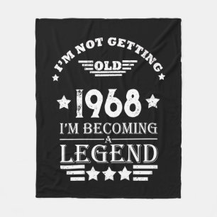 Personalised vintage 55th birthday party fleece blanket