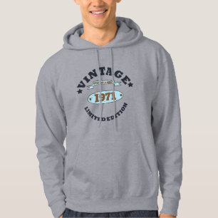 Personalised vintage 55th birthday party hoodie