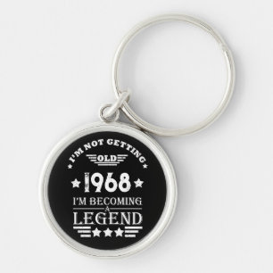Personalised vintage 55th birthday party key ring