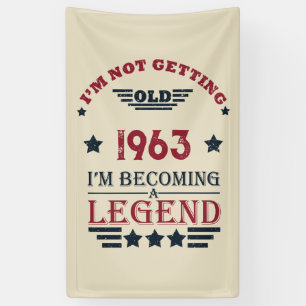 Personalised vintage 60th birthday gifts banner