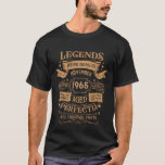 Personalised vintage 60th birthday whiskey label T-Shirt<br><div class="desc">You can add some originality to your wardrobe collection with this vintage classic birthday graphic design with awesome typography font lettering, is a great gift idea for men, women, husbands, wife girlfriends, and a boyfriend who will love this one-of-a-kind artwork. The best amazing and funny holiday present for your happy...</div>