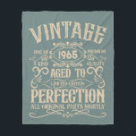 Personalised vintage 60th birthday whiskey themed fleece blanket<br><div class="desc">You can add some originality to your wardrobe collection with this vintage classic birthday graphic design with awesome typography font lettering. It is a great gift idea for men, women, husbands, wives, girlfriends, and boyfriends who will love this one-of-a-kind artwork. It is the best amazing and fun holiday present for...</div>