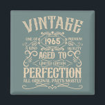 Personalised vintage 60th birthday whiskey themed magnet<br><div class="desc">You can add some originality to your wardrobe collection with this vintage classic birthday graphic design with awesome typography font lettering. It is a great gift idea for men, women, husbands, wives, girlfriends, and boyfriends who will love this one-of-a-kind artwork. It is the best amazing and fun holiday present for...</div>