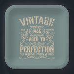 Personalised vintage 60th birthday whiskey themed paper plate<br><div class="desc">You can add some originality to your wardrobe collection with this vintage classic birthday graphic design with awesome typography font lettering. It is a great gift idea for men, women, husbands, wives, girlfriends, and boyfriends who will love this one-of-a-kind artwork. It is the best amazing and fun holiday present for...</div>