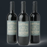 Personalised vintage 60th birthday whiskey themed wine label<br><div class="desc">You can add some originality to your wardrobe collection with this vintage classic birthday graphic design with awesome typography font lettering. It is a great gift idea for men, women, husbands, wives, girlfriends, and boyfriends who will love this one-of-a-kind artwork. It is the best amazing and fun holiday present for...</div>