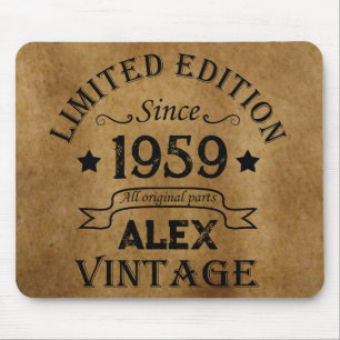 Personalised vintage 65th birthday gifts mouse pad