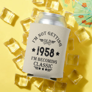 Personalised vintage 65th birthday party can cooler