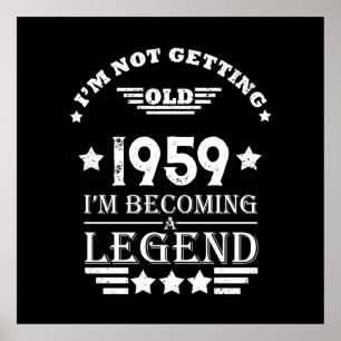 Personalised vintage 65th birthday party poster