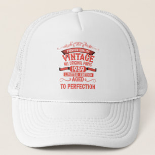 Personalised vintage 65th birthday party trucker hat