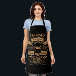 Personalised vintage 65th birthday whiskey label apron<br><div class="desc">You can add some originality to your wardrobe collection with this vintage classic birthday graphic design with awesome typography font lettering, is a great gift idea for men, women, husbands, wife girlfriends, and a boyfriend who will love this one-of-a-kind artwork. The best amazing and funny holiday present for your happy...</div>