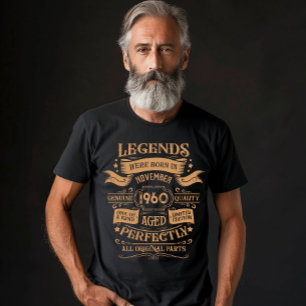 Personalised vintage 65th birthday whiskey label T-Shirt