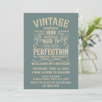 Personalised vintage 65th birthday whiskey party