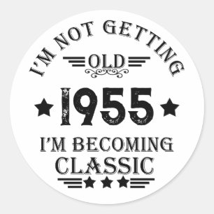 Personalised vintage 70th birthday  classic round sticker