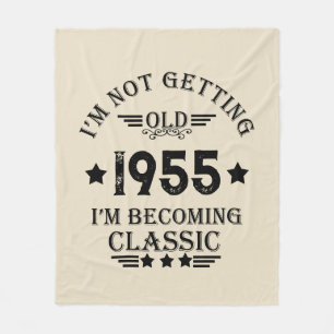 Personalised vintage 70th birthday  fleece blanket