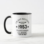Personalised vintage 70th birthday gift black mug<br><div class="desc">You can add some originality to your wardrobe collection with this vintage classic birthday graphic design with awesome typography font lettering, which is a great gift idea for men, women, husbands, wife, grandma, and grandpa who will love this one-of-a-kind artwork. The best amazing and funny holiday present for your happy...</div>