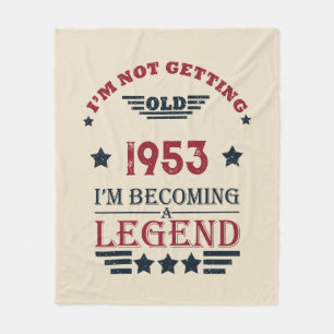 Personalised vintage 70th birthday gifts fleece blanket