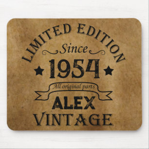 Personalised vintage 70th birthday gifts mouse pad