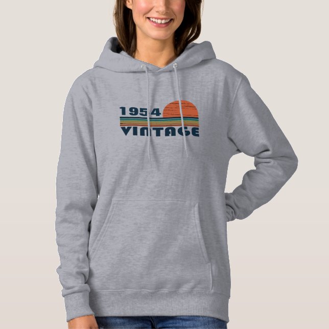 Personalised vintage 70th birthday hoodie (Front)