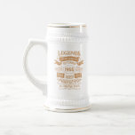 Personalised vintage 70th birthday legend gifts beer stein<br><div class="desc">You can add some originality to your wardrobe collection with this vintage classic birthday graphic design with awesome typography font lettering, is a great gift idea for men, women, husbands, wife girlfriends, and a boyfriend who will love this one-of-a-kind artwork. The best amazing and funny holiday present for your happy...</div>
