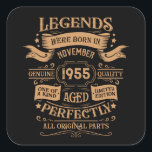 Personalised vintage 70th birthday legend gifts square sticker<br><div class="desc">You can add some originality to your wardrobe collection with this vintage classic birthday graphic design with awesome typography font lettering, is a great gift idea for men, women, husbands, wife girlfriends, and a boyfriend who will love this one-of-a-kind artwork. The best amazing and funny holiday present for your happy...</div>
