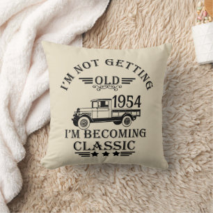Personalised vintage 70th birthday mens gifts cushion
