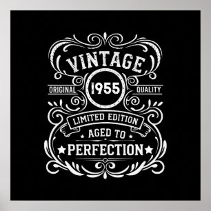Personalised vintage 70th birthday party poster