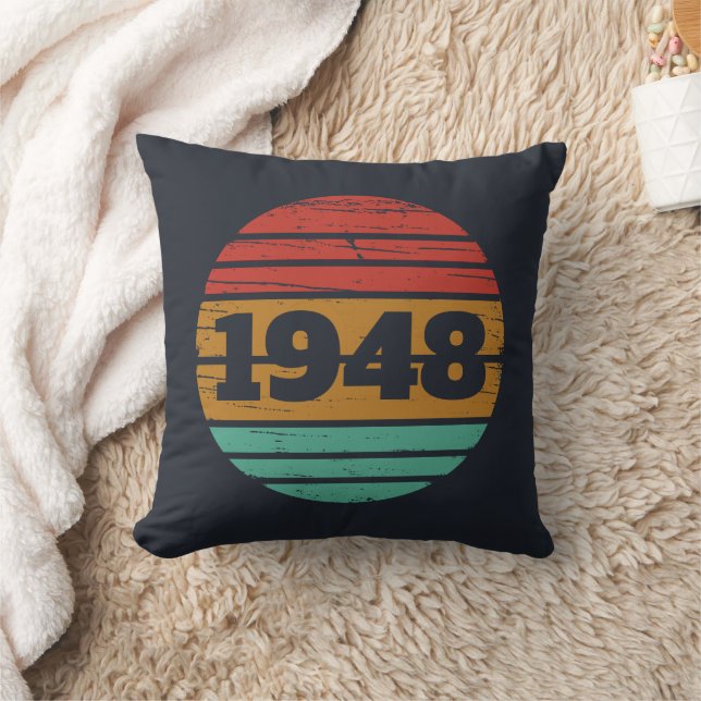 personalised vintage 75th birthday cushion (Blanket)