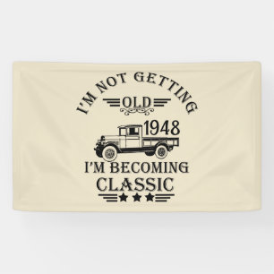 Personalised vintage 75th birthday gifts banner