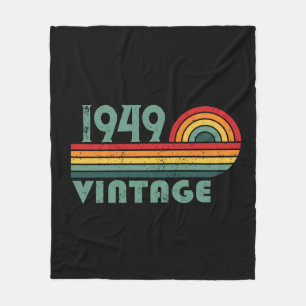 Personalised vintage 75th birthday gifts fleece blanket