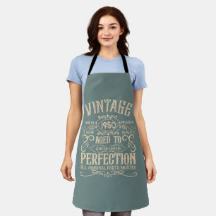 Personalised vintage 75th birthday whiskey themed apron