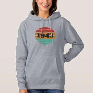 Personalised vintage 80th birthday gifts hoodie