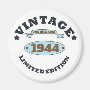 Personalised vintage 80th birthday gifts magnet