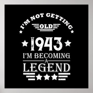 Personalised vintage 80th birthday gifts poster