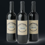Personalised vintage 80th birthday gifts wine label<br><div class="desc">You can add some originality to your wardrobe collection with this vintage, retro, rustic graphic design with awesome typography font lettering, which is a great gift idea for men, women, husbands, wives, grandma, and grandpa who will love this one-of-a-kind artwork. The best funny holiday present for your happy birthday party....</div>