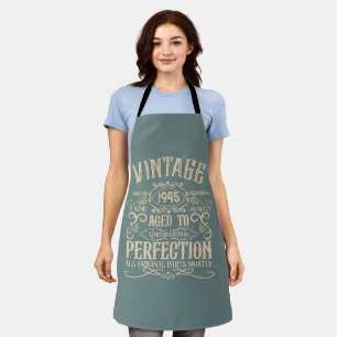 Personalised vintage 80th birthday whiskey themed apron
