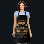 Personalised vintage 80th birthday whiskey themed apron<br><div class="desc">You can add some originality to your wardrobe collection with this vintage classic birthday graphic design with awesome typography font lettering, is a great gift idea for men, women, husbands, wife girlfriends, and a boyfriend who will love this one-of-a-kind artwork. The best amazing and funny holiday present for your happy...</div>